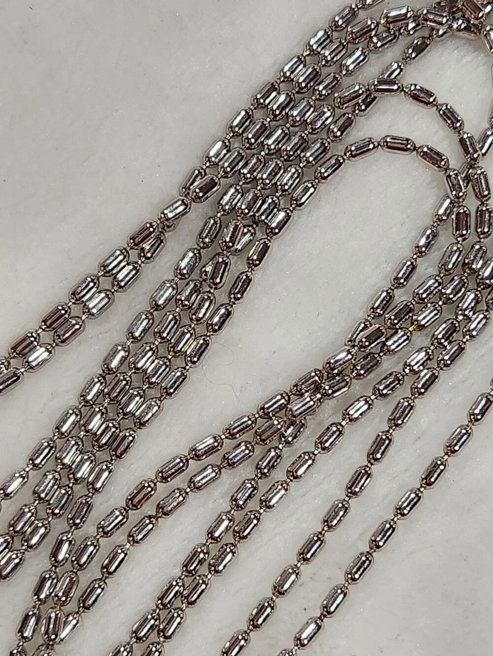 Givenchy Silver Tone Double Strand Necklace